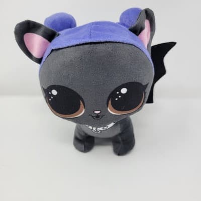LOL SURPRISE Bat Cat Plush Gray Purple Wings MGA Toy Factory 6" - Image 1