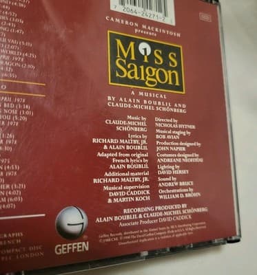 Miss Saigon Original London Cast Recording 2 CD Set Geffen 1989 Lea Salonga - Thumbnail 6
