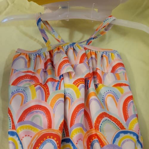 Baby Girls 2-Piece Swimsuit w/ Yellow Turban Size 3-6M Rainbow Wonder Nation NWT - Thumbnail 5