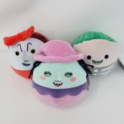 SQUISHMALLOWS Lock Shock Barrel Plush Set 7" Nightmare Before Christmas Rare NWT - Image 1