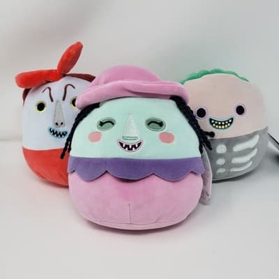 SQUISHMALLOWS Lock Shock Barrel Plush Set 7" Nightmare Before Christmas Rare NWT - Thumbnail 2