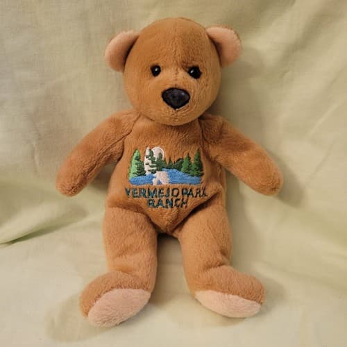 Mary Meyer Plush Brown Teddy Bear 8" Vermelodan Ranch Embroidered Souvenir - Thumbnail 2