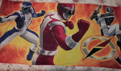 Disney Store Power Rangers Red White & Blue 30" X 56" Beach Towel Bright Colors - Thumbnail 2