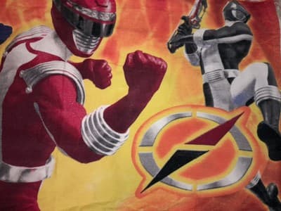 Disney Store Power Rangers Red White & Blue 30" X 56" Beach Towel Bright Colors - Thumbnail 4