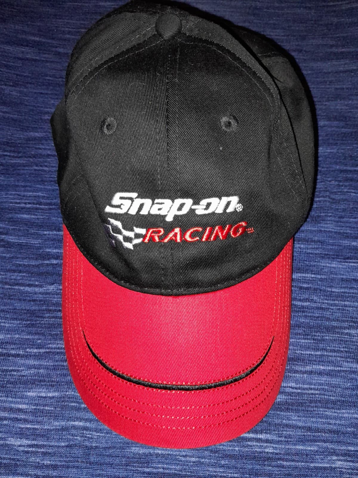 Snap On Racing Strap Back Hat Cap K Products Brand Black Red - Image 1