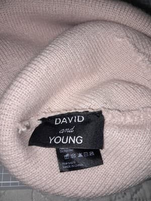 David & Young D&Y BLUSH Beanie with "Meow" Embroidery Perfect for Cat Lovers! - Thumbnail 3