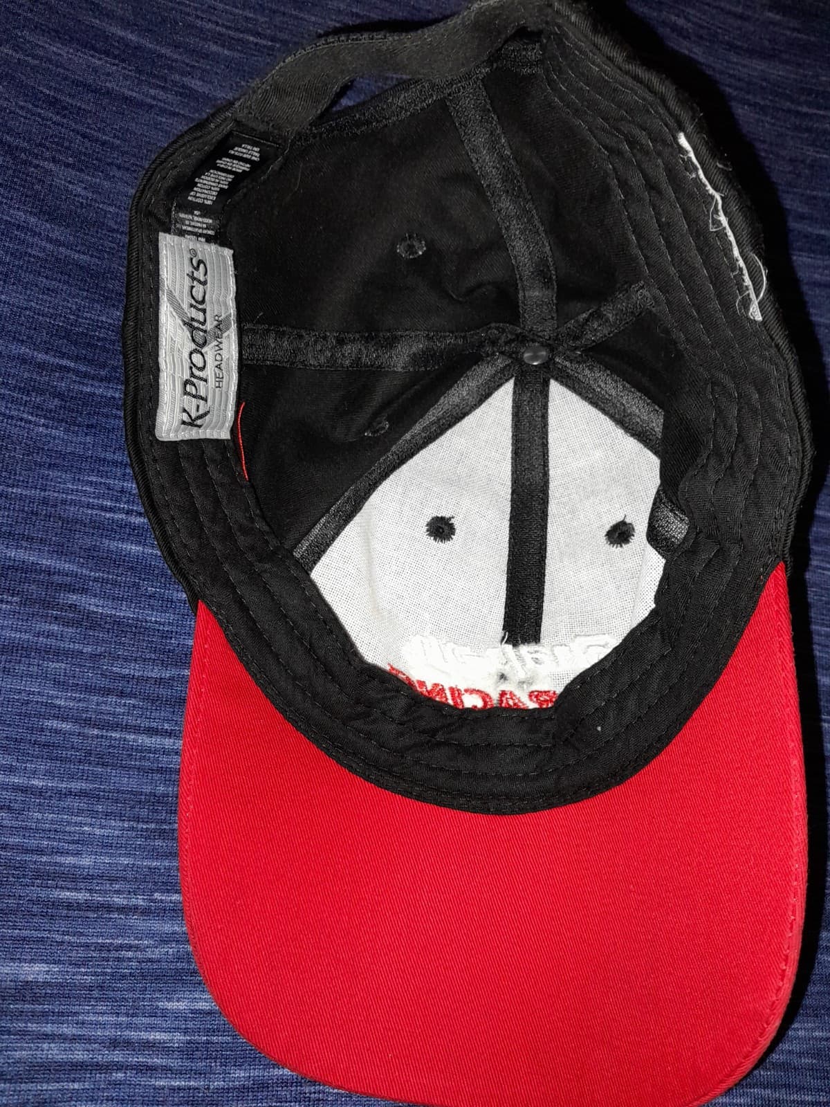 Snap On Racing Strap Back Hat Cap K Products Brand Black Red - Thumbnail 2