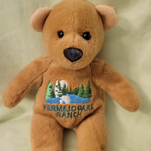 Mary Meyer Plush Brown Teddy Bear 8" Vermelodan Ranch Embroidered Souvenir - Thumbnail 3