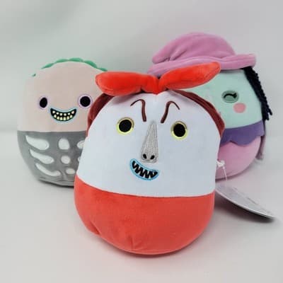 SQUISHMALLOWS Lock Shock Barrel Plush Set 7" Nightmare Before Christmas Rare NWT - Thumbnail 12