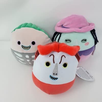 SQUISHMALLOWS Lock Shock Barrel Plush Set 7" Nightmare Before Christmas Rare NWT - Thumbnail 13