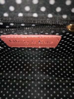 Olivia & Kate New York Mini Clutch Purse Salmon Pink 7" Clutch Crossbody EUC - Thumbnail 10