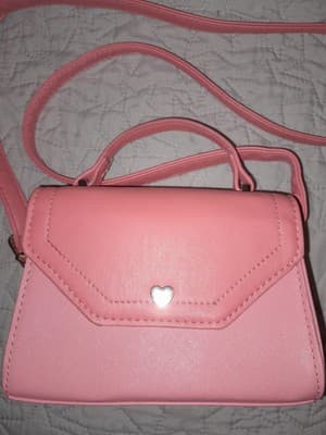 Olivia & Kate New York Mini Clutch Purse Salmon Pink 7" Clutch Crossbody EUC - Thumbnail 2
