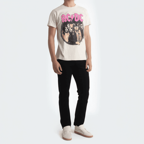 AC/DC Band Graphic T-Shirt White Rock Tour Concert Tee Men’s Small - Image 1
