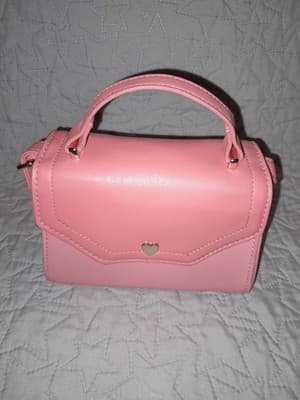 Olivia & Kate New York Mini Clutch Purse Salmon Pink 7" Clutch Crossbody EUC - Thumbnail 11