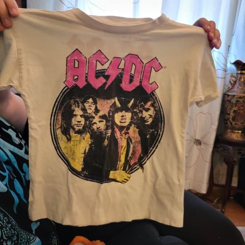 AC/DC Band Graphic T-Shirt White Rock Tour Concert Tee Men’s Small - Thumbnail 2