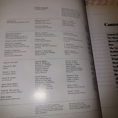 Wild Animals of North America – National Geographic Society (1987, Hardcover) - Thumbnail 8