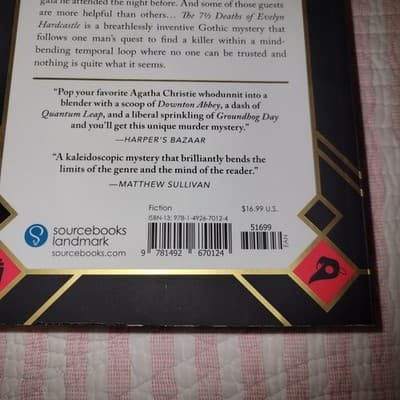 The 7½ Deaths of Evelyn Hardcastle by Stuart Turton First U.S. Paperback Edition - Thumbnail 3