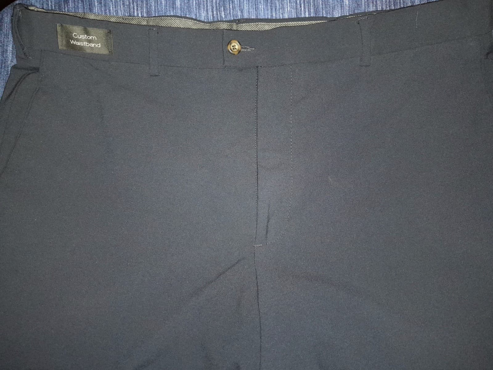 Dockers Premium Classic Fit Pants 38x29 (39.5"x29") Flat Blue Polyester Blend - Thumbnail 5