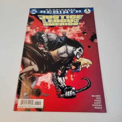 Justice League of America #1 Rebirth 2017 Lobo Cover DC Orlando Reis - Thumbnail 2