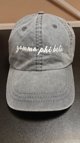 Women's Gamma Phi Beta Sorority Adjustable Hat Adam's Cap Boyfriends Style Small - Thumbnail 2