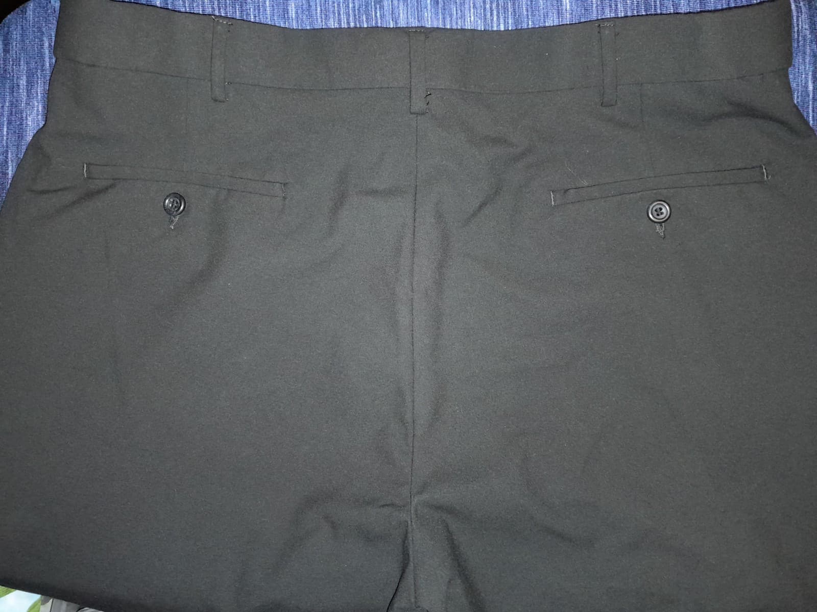 Dockers Premium Classic Fit Pants 36x32 (Act 38"x29") Flat Front Polyester Black - Thumbnail 9