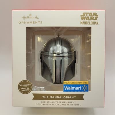 Hallmark Ornament 2025 Mandalorian Helmet Walmart Exclusives Premium Star Wars - Thumbnail 3