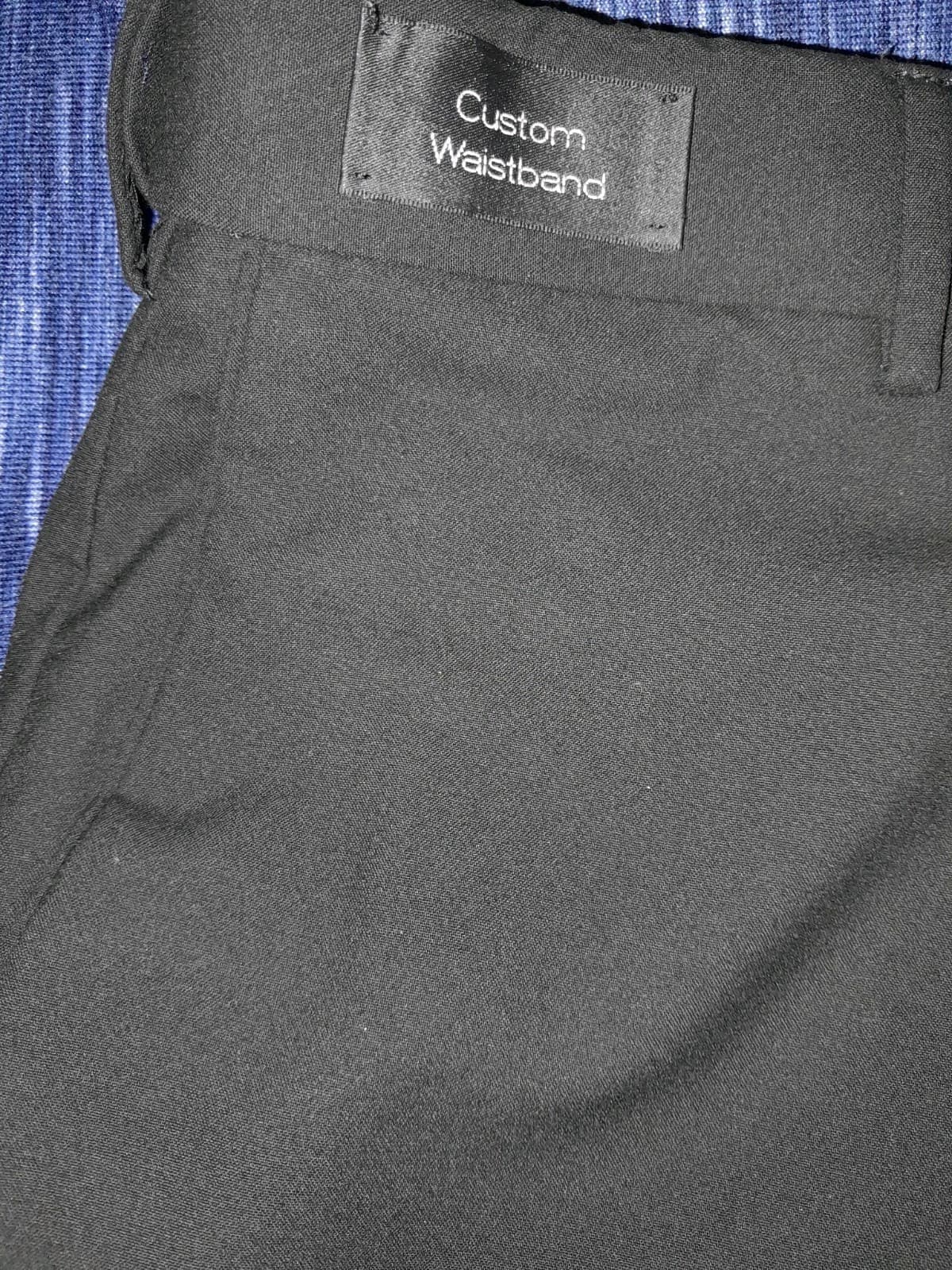 Dockers Premium Classic Fit Pants 36x32 (Act 38"x29") Flat Front Polyester Black - Thumbnail 7