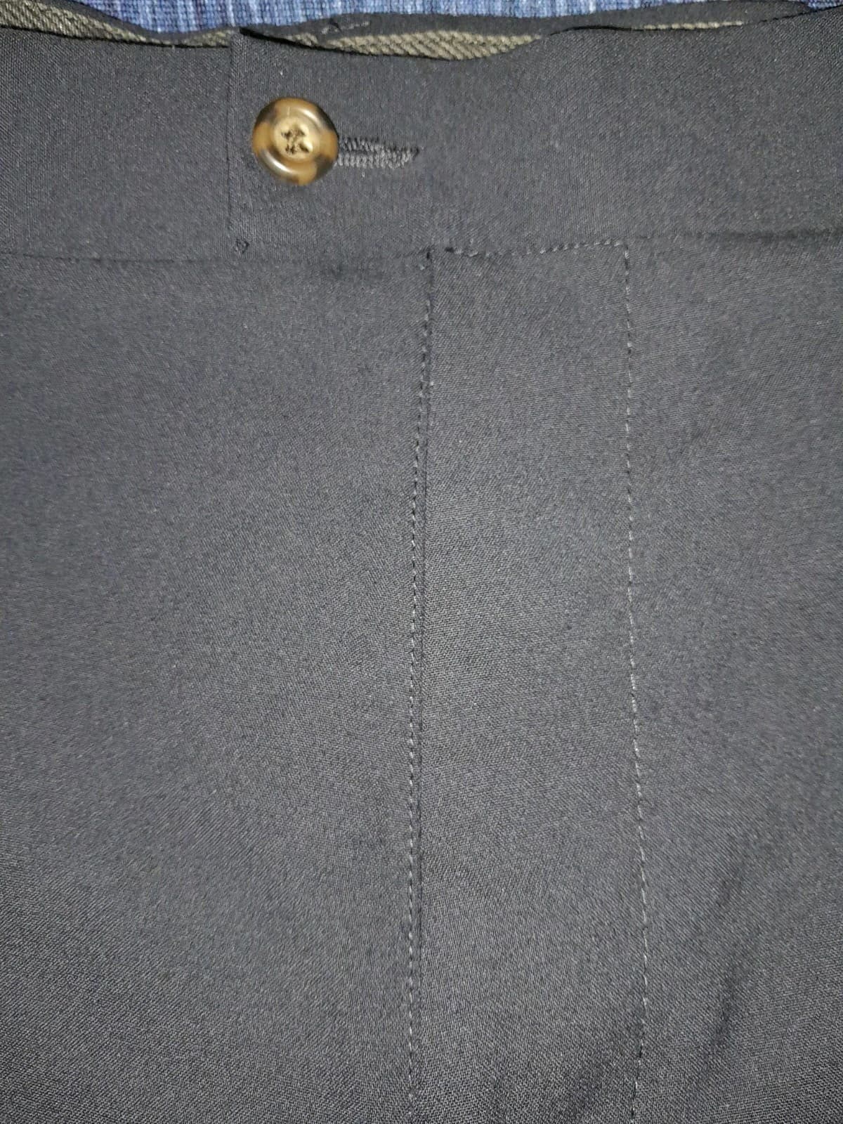 Dockers Premium Classic Fit Pants 38x29 (39.5"x29") Flat Blue Polyester Blend - Thumbnail 6