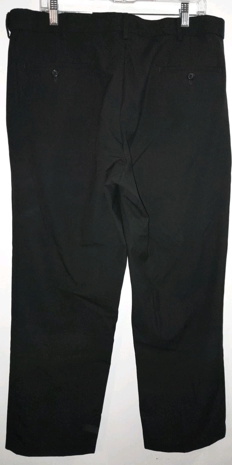 Dockers Premium Classic Fit Pants 36x32 (Act 38"x29") Flat Front Polyester Black - Thumbnail 2