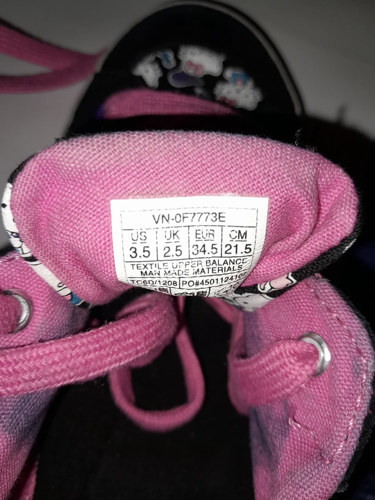 Hello Kitty Shoes Sz 3.5 HTF Vans Kids Tory Kitty Girls Lace Up Canvas Sneakers - Thumbnail 13