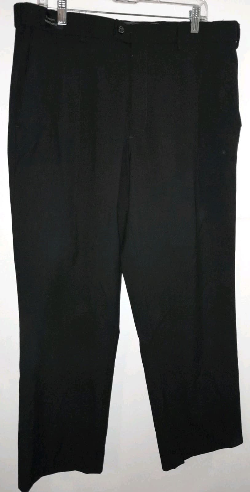 Dockers Premium Classic Fit Pants 36x32 (Act 38"x29") Flat Front Polyester Black - Image 1