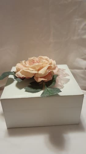 DIOR Gift Momento Box Padded Leather-like FLOWER ON Top Hinged Satin-lined - Thumbnail 5