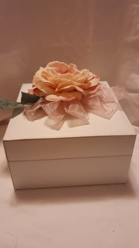 DIOR Gift Momento Box Padded Leather-like FLOWER ON Top Hinged Satin-lined - Thumbnail 7