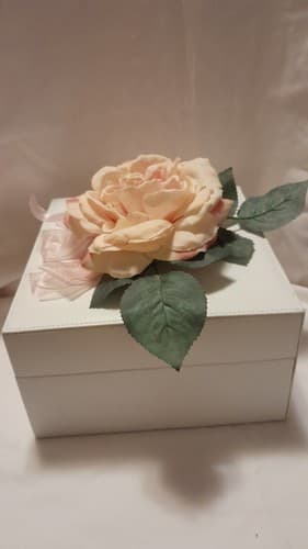 DIOR Gift Momento Box Padded Leather-like FLOWER ON Top Hinged Satin-lined - Image 1
