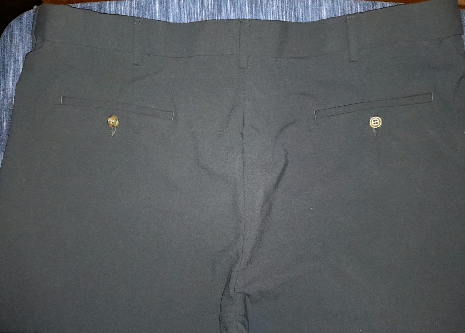 Dockers Premium Classic Fit Pants 38x29 (39.5"x29") Flat Blue Polyester Blend - Thumbnail 9