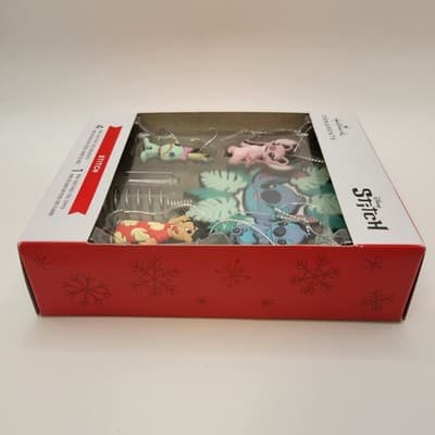 Hallmark Disney Stitch Mini Ornament Set w/ Tree Topper 5pc Christmas Decor NIB - Thumbnail 6