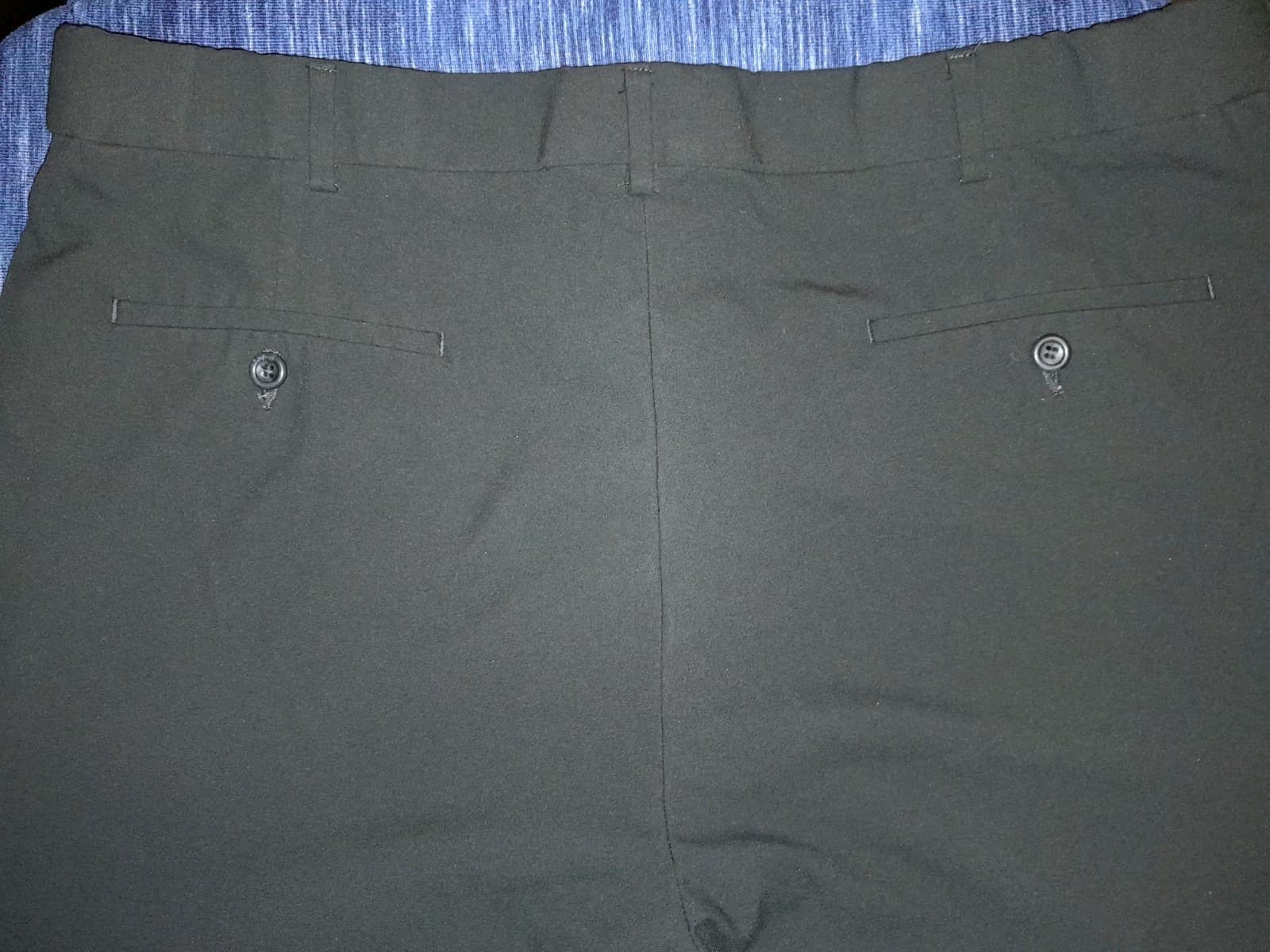 Dockers Premium Classic Fit Pants 38x29 (38x30) Flat Front Polyester Blend Black - Thumbnail 6