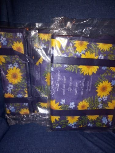 Sunflowers "Let us put our minds Together Reusable Shopping Bag Set Of 2 - Image 1