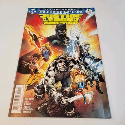Justice League of America #1 2017 Team Cover DC Rebirth Orlando Reis - Thumbnail 2