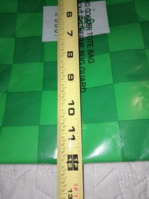 Mine Craft Style Bag Tote Beach Pool Green Checkerboard w Avon Skin So Soft Logo - Thumbnail 6