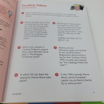 Explore 90's Trivia Quiz Pop Culture Trivia Question Book Challenge Hardcover - Thumbnail 7