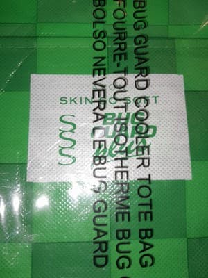 Mine Craft Style Bag Tote Beach Pool Green Checkerboard w Avon Skin So Soft Logo - Thumbnail 4