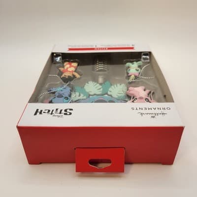 Hallmark Disney Stitch Mini Ornament Set w/ Tree Topper 5pc Christmas Decor NIB - Thumbnail 5