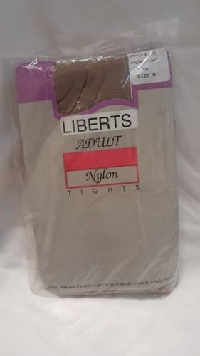 LIBERTS Adult Footed Nylon Tights Style # 62 Size B Tan - Image 1