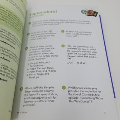 Explore 90's Trivia Quiz Pop Culture Trivia Question Book Challenge Hardcover - Thumbnail 8