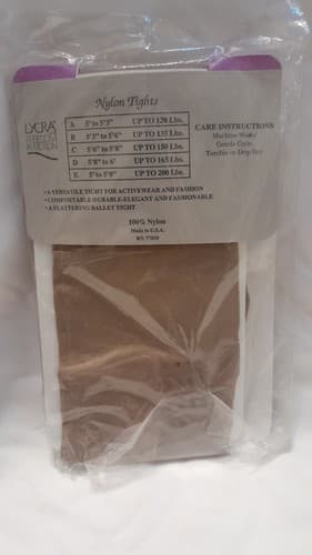 LIBERTS Adult Footed Nylon Tights Style # 62 Size B Tan - Thumbnail 4