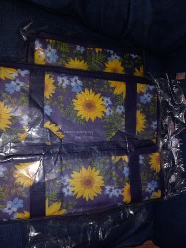 Sunflowers "Let us put our minds Together Reusable Shopping Bag Set Of 2 - Thumbnail 3
