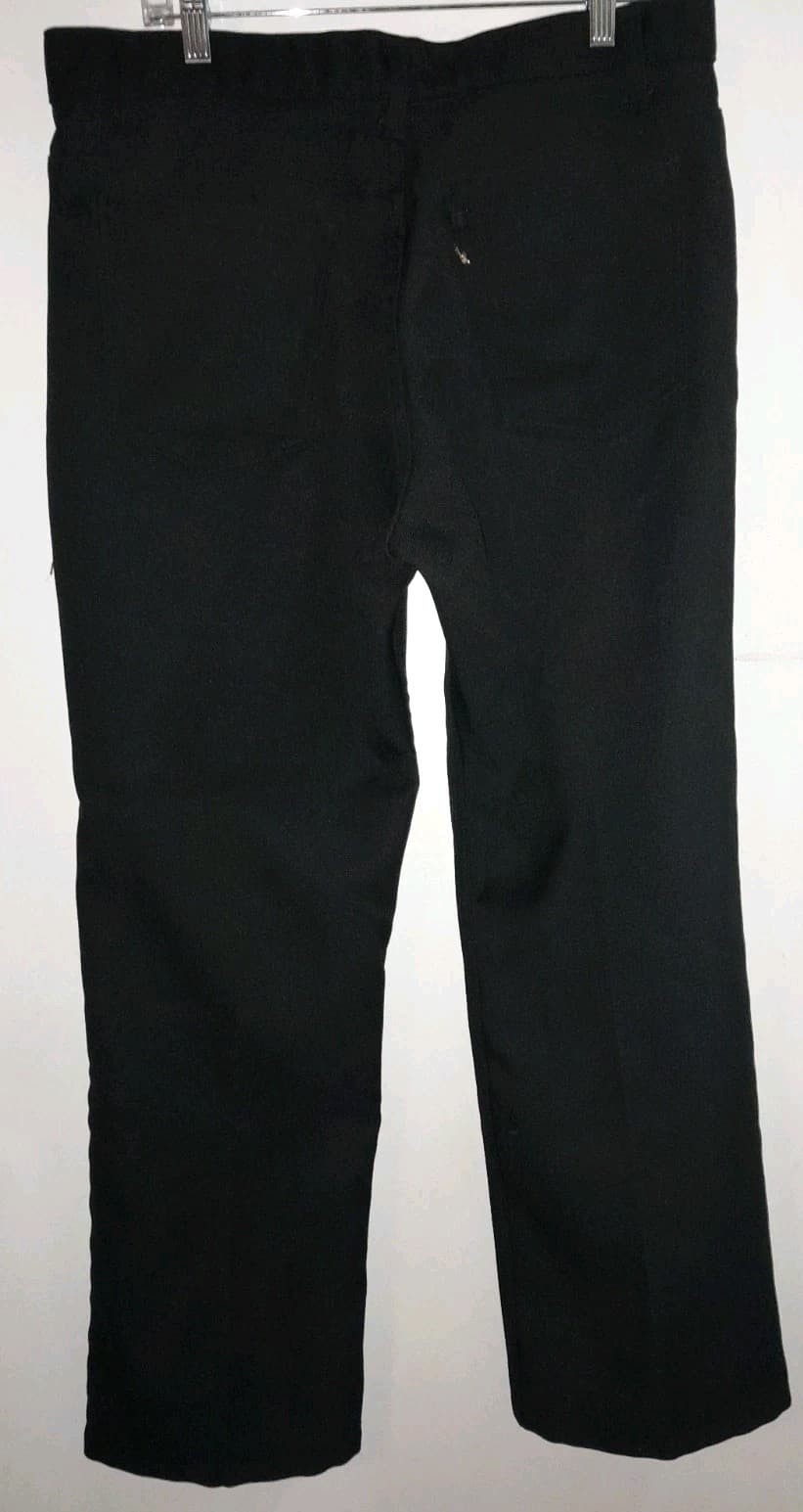 Levi's Men's Flat Front Solid Black Polyester Sz 36x30 (36"x29.5") Gold Tab - Thumbnail 3