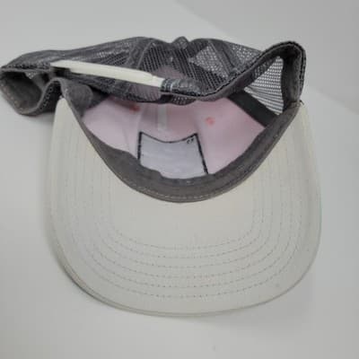 La Luna Moon Mesh Trucker Hat Pink Gray Snapback Loteria Style Adjustable Cap - Thumbnail 6