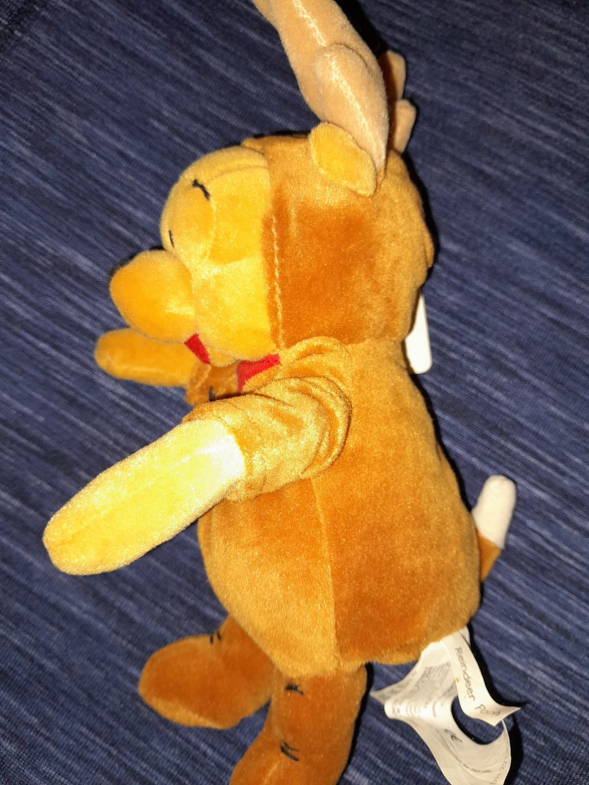 Disney Bean Bag Plush - REINDEER POOH (Winnie the Pooh) (10 inch) w/ Tag 1999 - Thumbnail 5